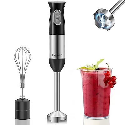 Hand Blender Mixer 1000W Chopper Mixer Bowl Egg Whisk & Beaker Stainless Steel • £17.85