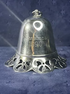 Towle 1990 Silver Plated Musical Bell Ornament ~ White Christmas 🎵 Tune • $32.95