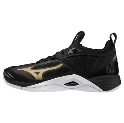 MIZUNO Wave Momentum 2 Black Volleyball Shoe Mens 8 • $74.99