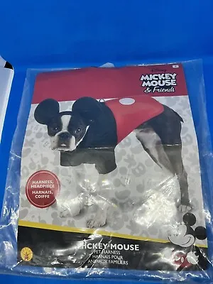 Mickey Mouse & Friends Pet Harness And Head Piece Rubie's Size Small NEW Dog • $17.99