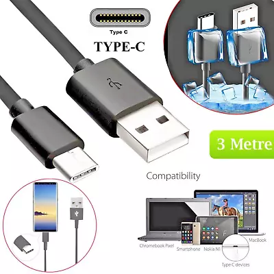Samsung Fast USB-C Charger Type C Data Cable For Galaxy S8 S9 S10 S22 S21 Plus • £2.95
