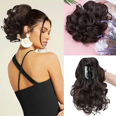 12in Short Thick Real Claw Ponytail Clip In Hair Extension Pony Tail As Human • $10.93