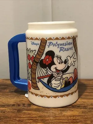 Disney's Polynesian Resort Plastic Travel Coffee Mug Mickey Minnie Mouse Tumbler • $6