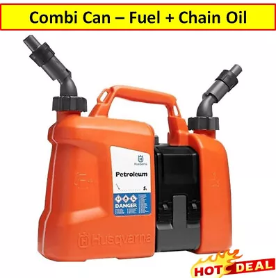 Husqvarna Combi Can Fuel Can Chain Oil Refuel Carrier No Spill Chainsaw Fuel • $101.20