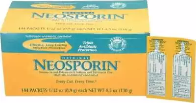£78.59 • Buy 144 Pack Johnson & Johnson Neosporin Ointment In 1/32 Oz Packets