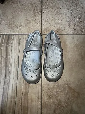 £20.23 • Buy Crocs Girl’s Size 13 Shayna Mary Jane' Slip-On Sandals, Sparkle Gray