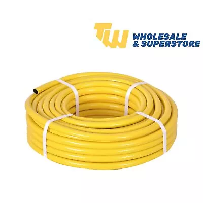 Garden Hose Pipe 15m Anti-Kink Outdoor Reinforced Yellow Hosepipe Watering  • £12.79