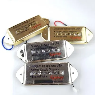 1Set Epiphone Pickups Jazz Guitar P90 Pickups Electric Guitar Chrome Gold Silver • $26.60