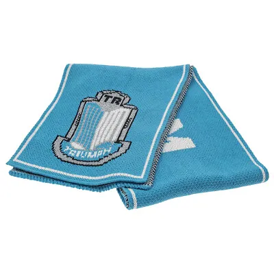 £38.40 • Buy Knit Scarf With Triumph Logo Light Blue L 80  W 8.5  80% Cotton Blend 231-342