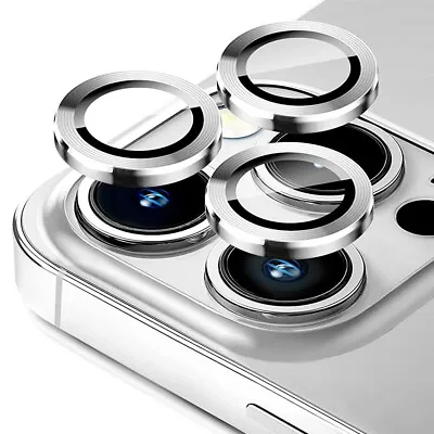 3 Pcs Metal Ring Glass Camera Lens Protector Cover For IPhone 14 Pro Max /14 Pro • $6.99