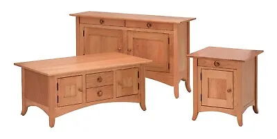 Amish Shaker Style Occasional 3 Table Set Home Furniture Solid Wood Cherry • $4003.73