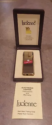 Vintage Lucienne Piezo Electronic Lighter Carlton Cigarettes With Case  • $9.95