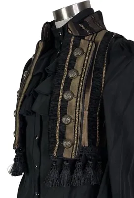 Shrine Vintage Gothic Costume Gypsy Gold Stripe Steampunk Matador Toreador Vest  • $79.99