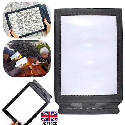 £5.38 • Buy A4 Full Page Magnifier Sheet 3x Big Large Magnifying Glass Reading Book Aid Lens