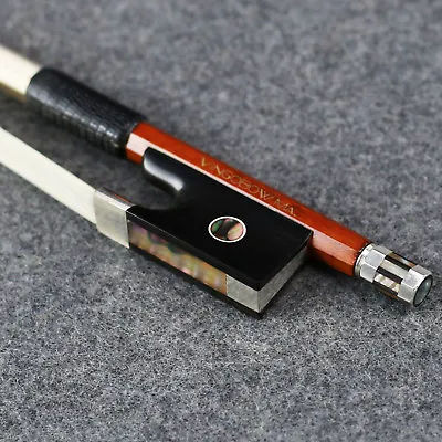 MASTER Sterling Silver Fitted PERNAMBUCO Violin Bow WARM & SWEET Tone 4/4 New! • $197.50