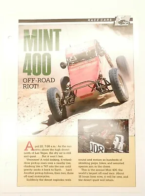 Mint 400 Off-Road Riot Great American Desert Race Spec Sheet Fact Card • $14.99