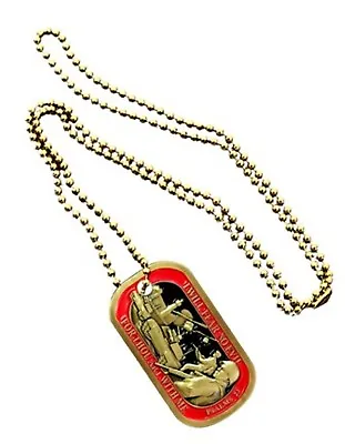 Military Dog Tag And Or Key Chain Fear No Evil USMC Army Navy Psalm 23 Spiritual • $12.99