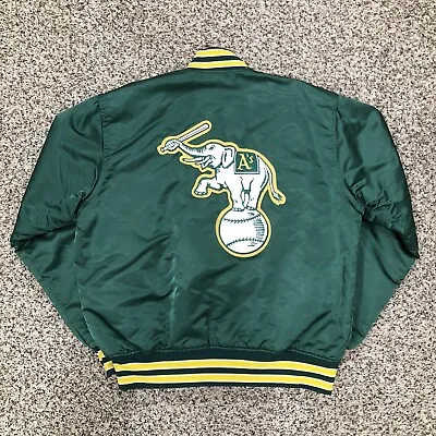 Vintage Oakland A’s Athletics Green Starter Satin Jacket Large • $189