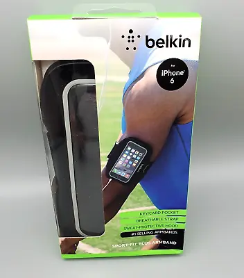 Belkin Sport Fit Plus Armband For IPhone 6 Keycard Pocket NIP No Slip Strap • $11.20