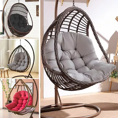 Hanging Egg Rattan Chair Cushion Swing Garden Patio Indoor Outdoor Pad Pillow UK • £15.94