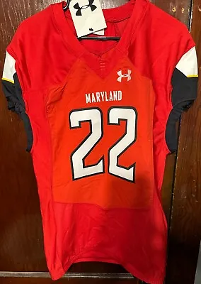 Maryland Terps #22 Under Armour Mens Premier Jersey NEW WITH TAGS Red • $24.99