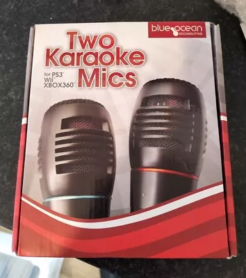 2 Karaoke Mics For Ps3 Wii Xbox 360 From Blue Ocean Usb Connectivity Boxed Vgc • £19.99