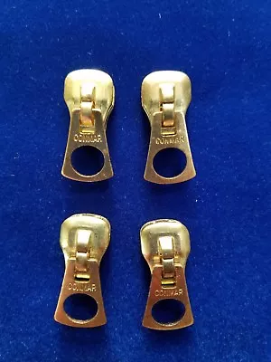 NOS Vtg 1965/4-Pcs/ZIPPER SLIDER #5.6? CONMAR BRASS-BELL TAB /FITS 1-OTHER BRAND • $38