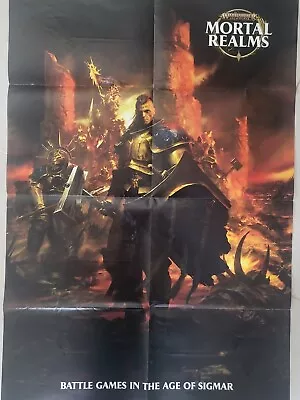 Warhammer Mortal Realm Poster. Hachette Parkworks. Age Of Sigmar. GW. W21 • £7.78