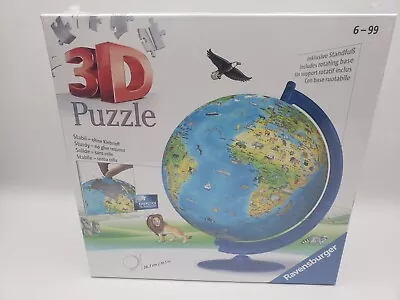 $24.99 • Buy NEW SEALED Ravensburger 3D Jigsaw Puzzle Earth World Globe 187 Pieces & Stand