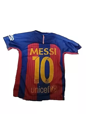 Barcelona Jersey Fifa 2016 Champion MESSI Nike Kid Size 104 • $43.11