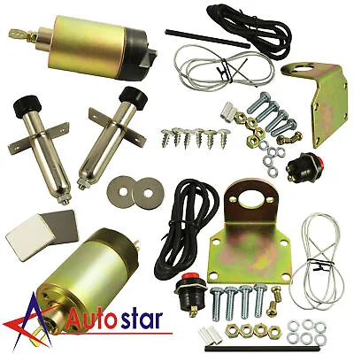 New 80 Pound Shaved Door Handle Trunk Solenoid Kit With 2 Door Popper Rod • $48.86