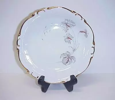 Heinrich Selb Bavaria Germany Soup Bowl HC10 Brown Gray Flowers • $12.95