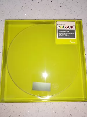 Brand New Sainsbury's COLOUR Lime Green Electronic Digital Scales Upto 11lb/5kg • £11.99