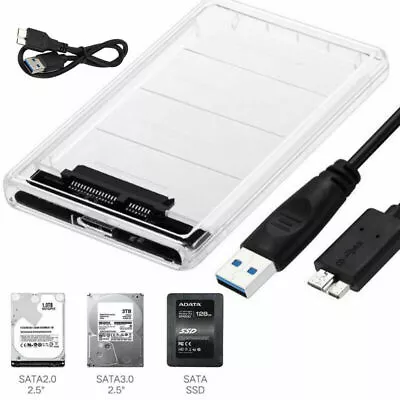 USB 3.0 To SATA Enclosure Caddy Case For Hard Drive 2.5  Inch HDD / SSD UK • £4.98