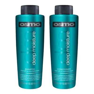 OSMO DEEP MOISTURE DUO SHAMPOO & CONDITIONER 400ml Dry Damaged Hair • £12.75