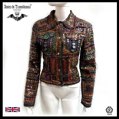 £2487 • Buy Woman Jacket Spring Original Italian Fashion Casual Bikers Sequins Coloured Cool