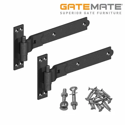 Gatemate Cranked Hook And Band Hinges Galvanised Epoxy Black Gate Hinges 10-36  • £21.13