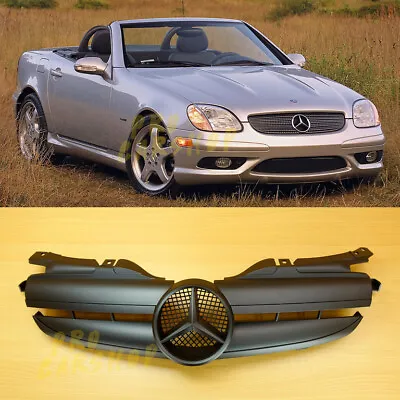 1997-2004 Matte Black Front Grill For R170 2 FIN AMG SLK Class Mercedes Benz  • $178.32