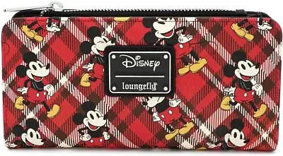 Loungefly X Mickey Mouse Plaid Wallet • $42.99