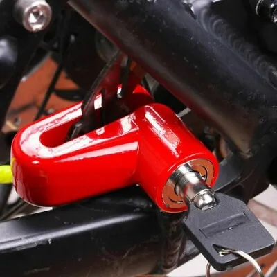 Scooter Bike Bicycle Motorcycle Safety Anti-theft Disk Disc Brake Rotor Lock Red • $2.99