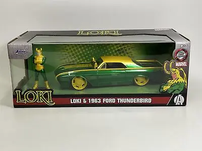 Loki And 1963 Ford Thunderbird 1:24 Scale Jada 253225026 • $99.73