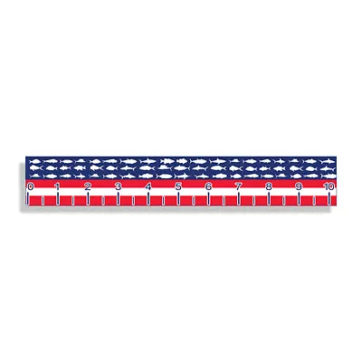 $7.99 • Buy USA Fish Ruler Sticker Measuring Tape Measure Fishing Decal Boat Rod Reel Tackle