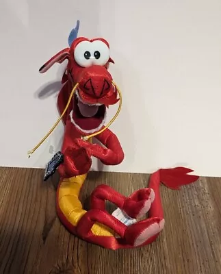 Applause Disney Mulan Mushu Plush Poseable Bendable Red Dragon Toy 21” • $13