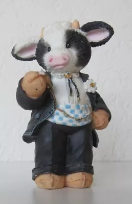 Mary's Moo Moos  Best Bull  Figurine 1995 Wedding Party Small Chip On Timepiece • $9.99