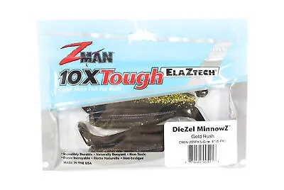 Zman Soft Lure Diezel MinnowZ 4 Inch 5/Pack Gold Rush (5216) • $20.90