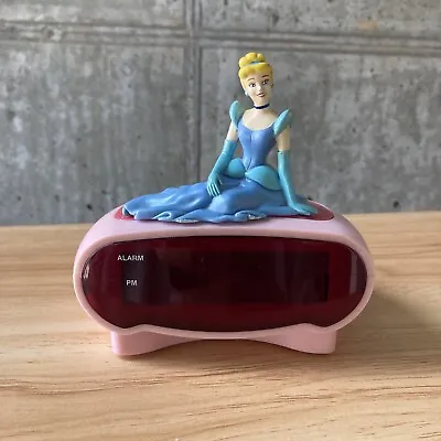 $12 • Buy VTG Cinderella Digital Alarm Clock Disney Princess Pink  Model DC94530 Tested