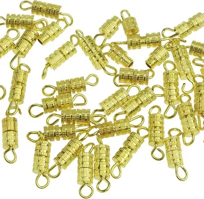 Screw Clasps Gold Twist Jewelry Making Supplies Findings 15mm 6pcs • $3.86