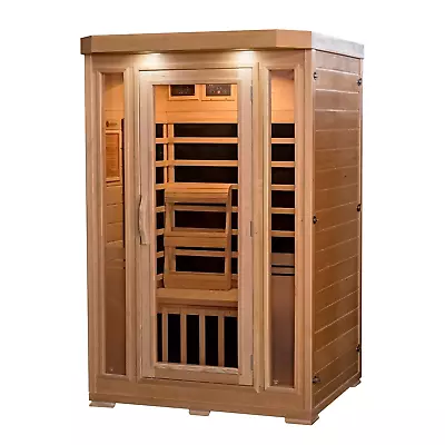 HeatWave Sonoma 2 Person Hemlock FAR Infrared Sauna With Bluetooth Stereo • $2828.90