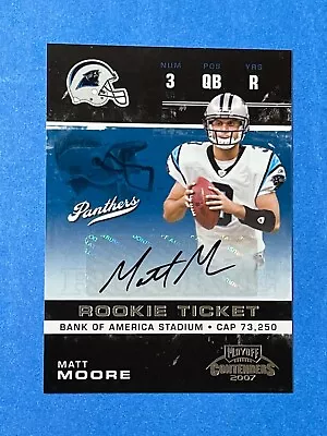 2007 Matt Moore Playoff Contenders RC Rookie Autograph Auto Card #198 • $5.19