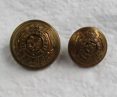 2x UK Army: 5th ROYAL IRISH LANCERS BRASS BUTTONS  (22mm-18mm 16th-5th Lancers) • £8.99